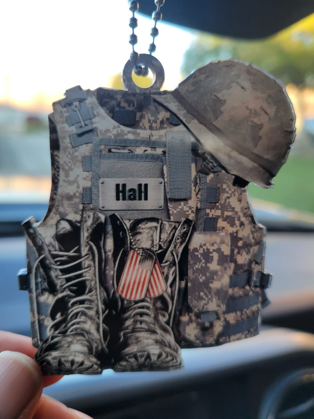 Customer photo review of Military Uniform - Boots & Hat - Personalized Flat Acrylic Ornament