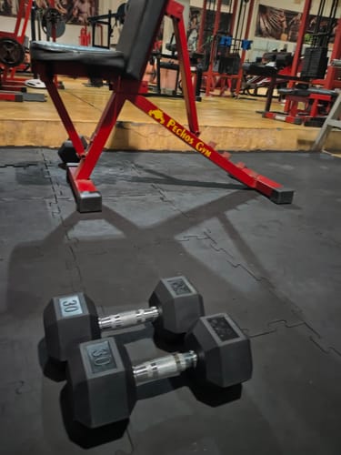 Customer photo review of Par Mancuernas Hexagonales 25 Lbs 2pz Profesional 11.33 Kg