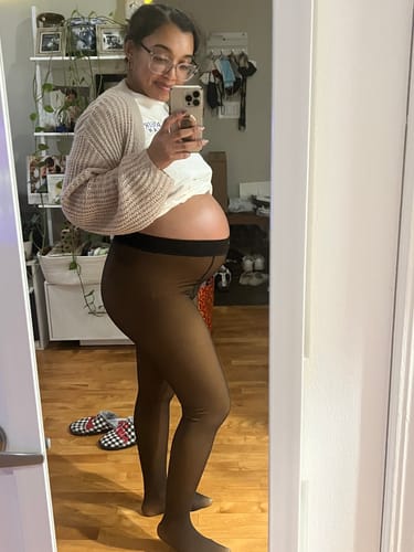 Customer photo review of TOAST - FLEECE-LINED TIGHTS - SHEER ILLUSION