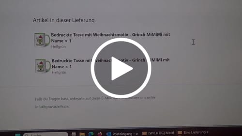 Customer video review of Personalized Mug - Grinch MiMiMi Design - Funny Gift for Friends / Family - Christmas - for Women and Men - for Him & Her - Farbe: Hellgrün, Personalization: SIEGFRIED