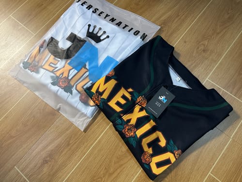 Customer photo review of Mexico Guadalupe Baseball Jersey