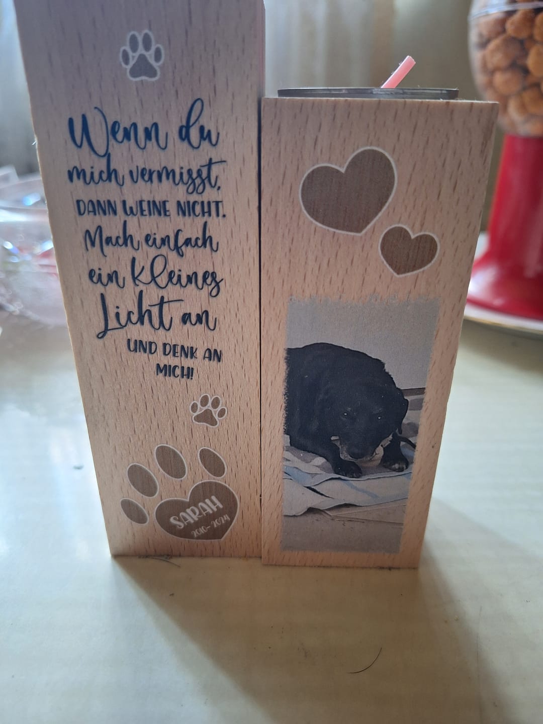 Customer photo review of Wenn du mich vermisst - Individueller Teelichthalter