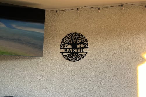 Customer photo review of Family Tree Monogram - Metal Wall Art