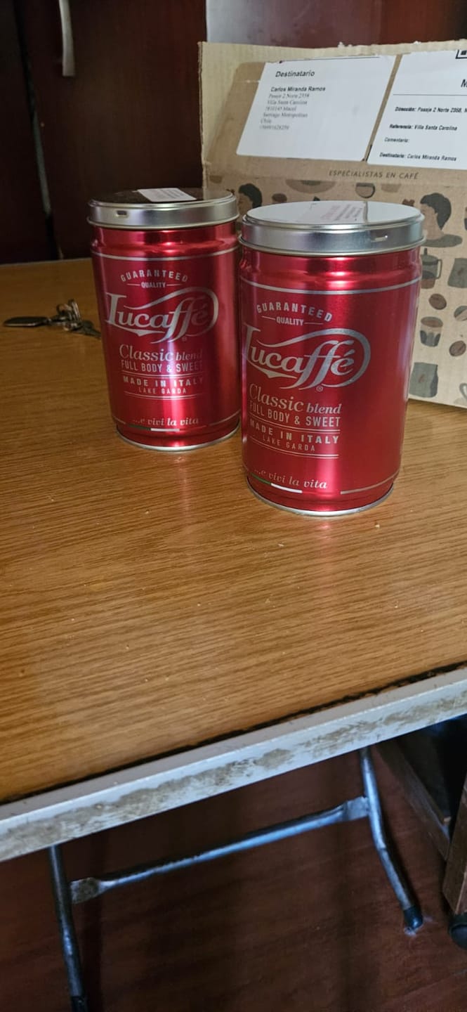 Customer photo review of Lata Lucaffe Classica 250 grs Grano Molido