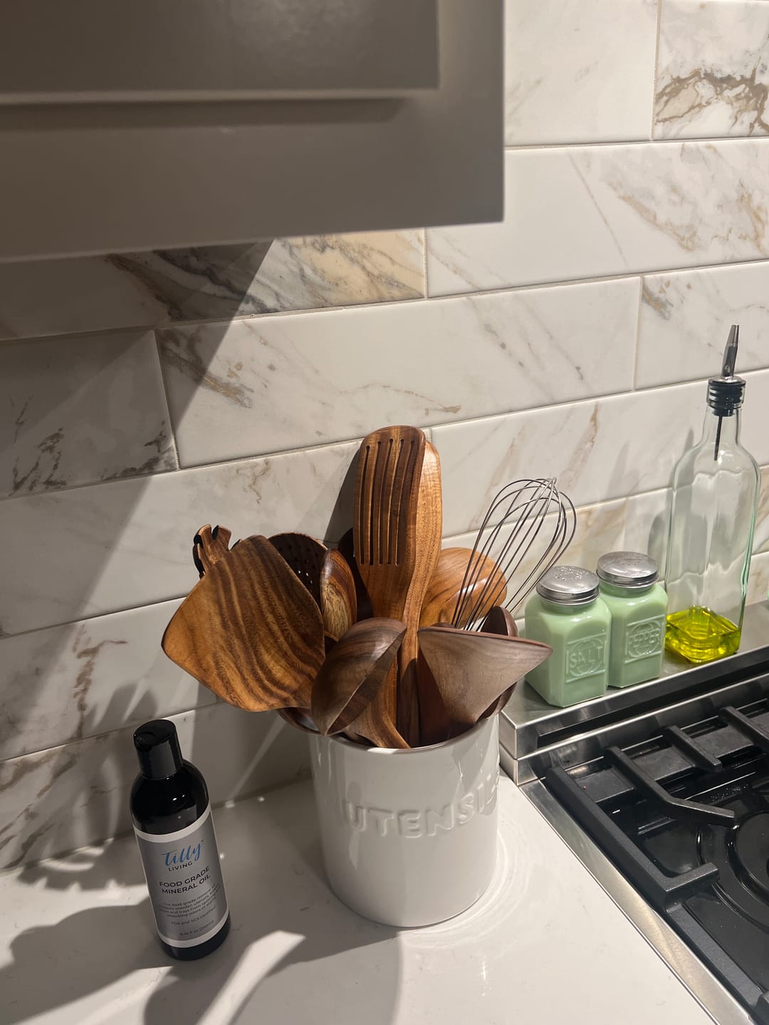 Customer photo review of 10 Piece Teak Wooden Utensil Set