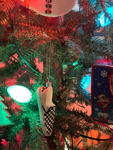 Customer photo review of Checkered Shoe Ornament