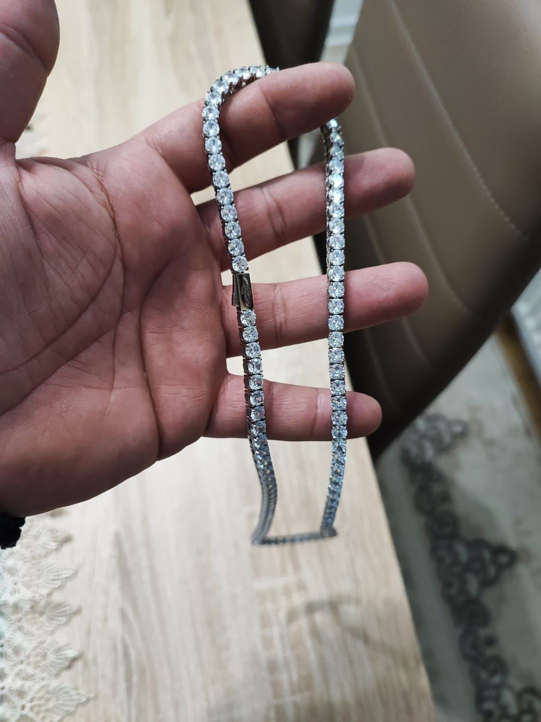Customer photo review of ICE BREAKER CHAIN. - 5MM WHITE GOLD