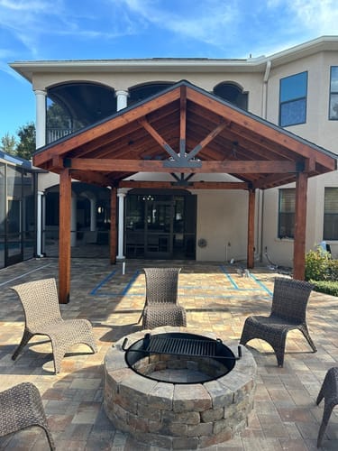 Customer photo review of Custom Gable Bracket for Exposed Truss