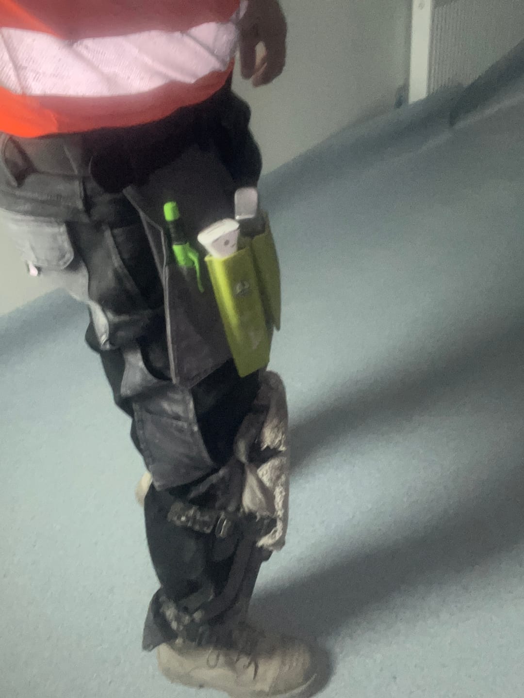 Customer photo review of Kerosene Black Grey Pro Work Trouser