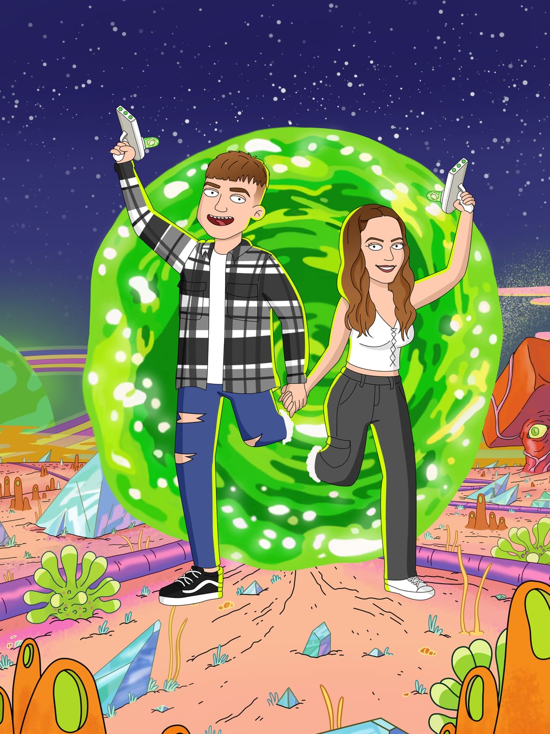 Customer photo review of 'Rick and Morty' Custom Portrait