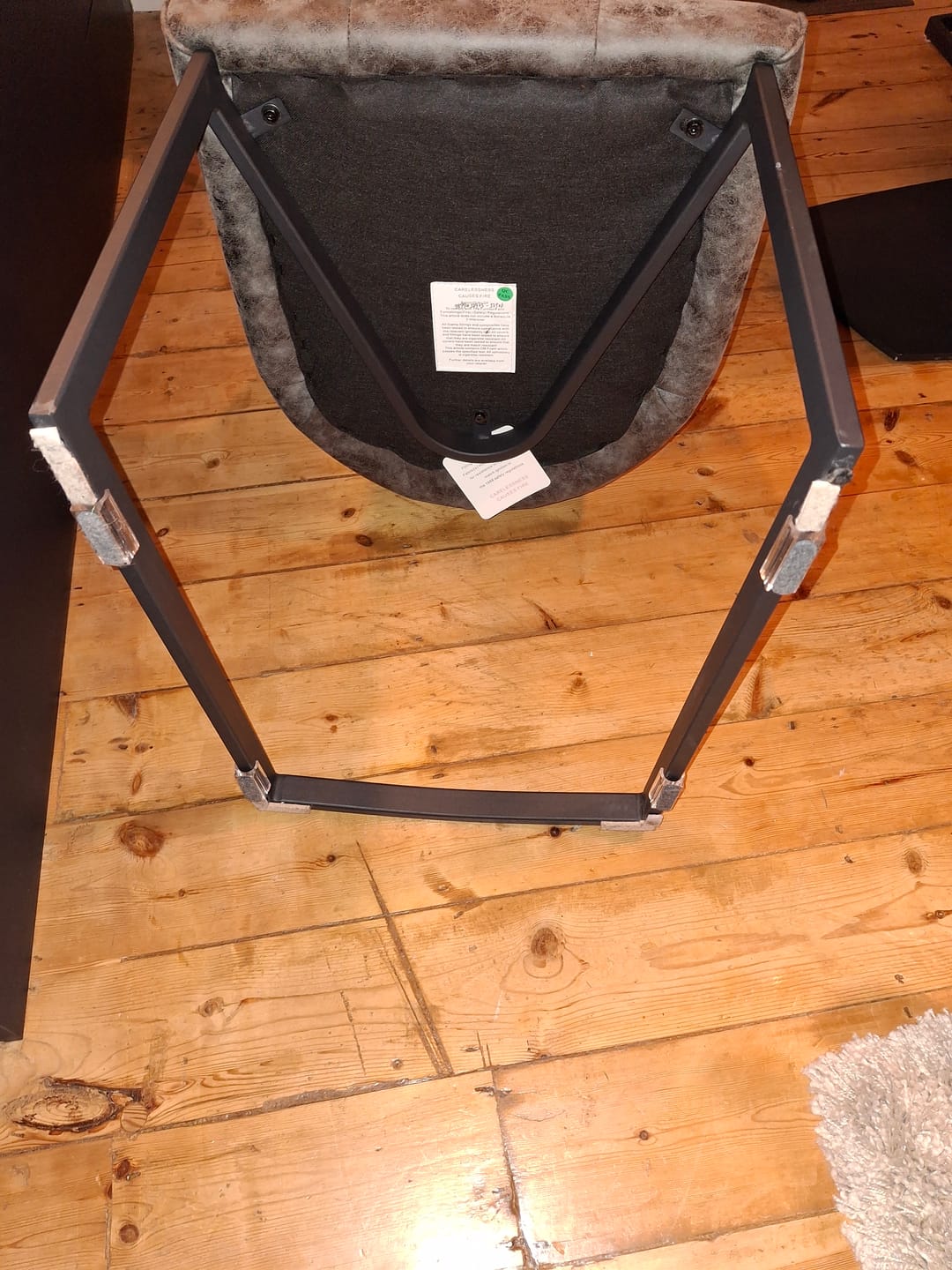 Customer photo review of Clear Sled Base Felt Chair Leg Protectors | Scratch & Noise-Free