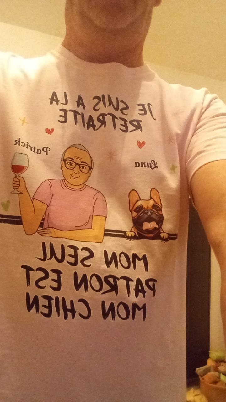 Customer photo review of Je suis à la retraite - T-Shirt personnalisé