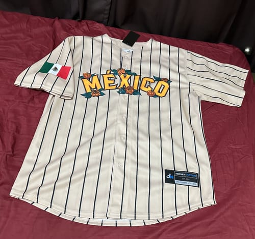 Customer photo review of Mexico Guadalupe Baseball Jersey