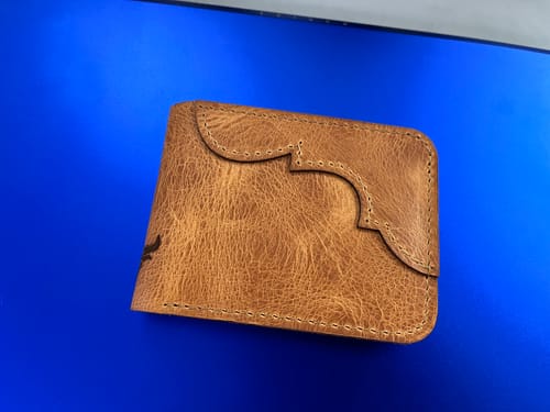 Customer photo review of Western Bifold Wallet - Saddle Tan
