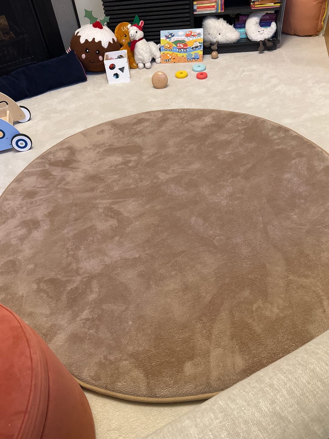 Customer photo review of Coffee Light Brown Round Baby Play Mat