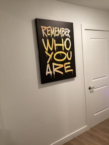 Customer photo review of Remember Who You Are - Paint Drip