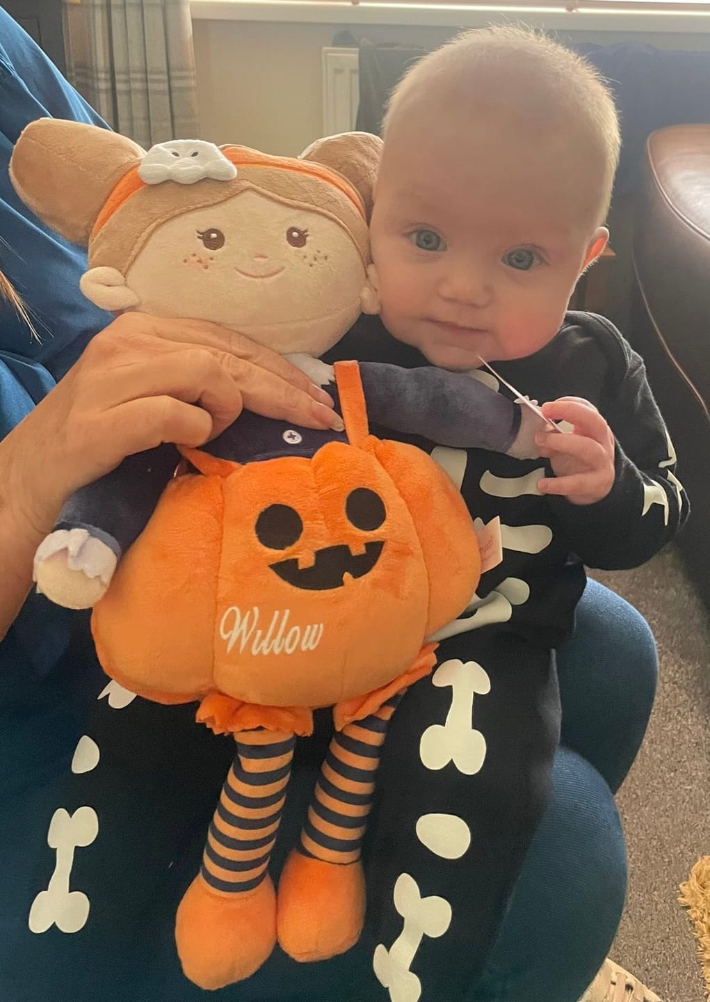 Customer photo review of Personalized Pumpkin Girl (2 Skin Tones) - Halloween Special