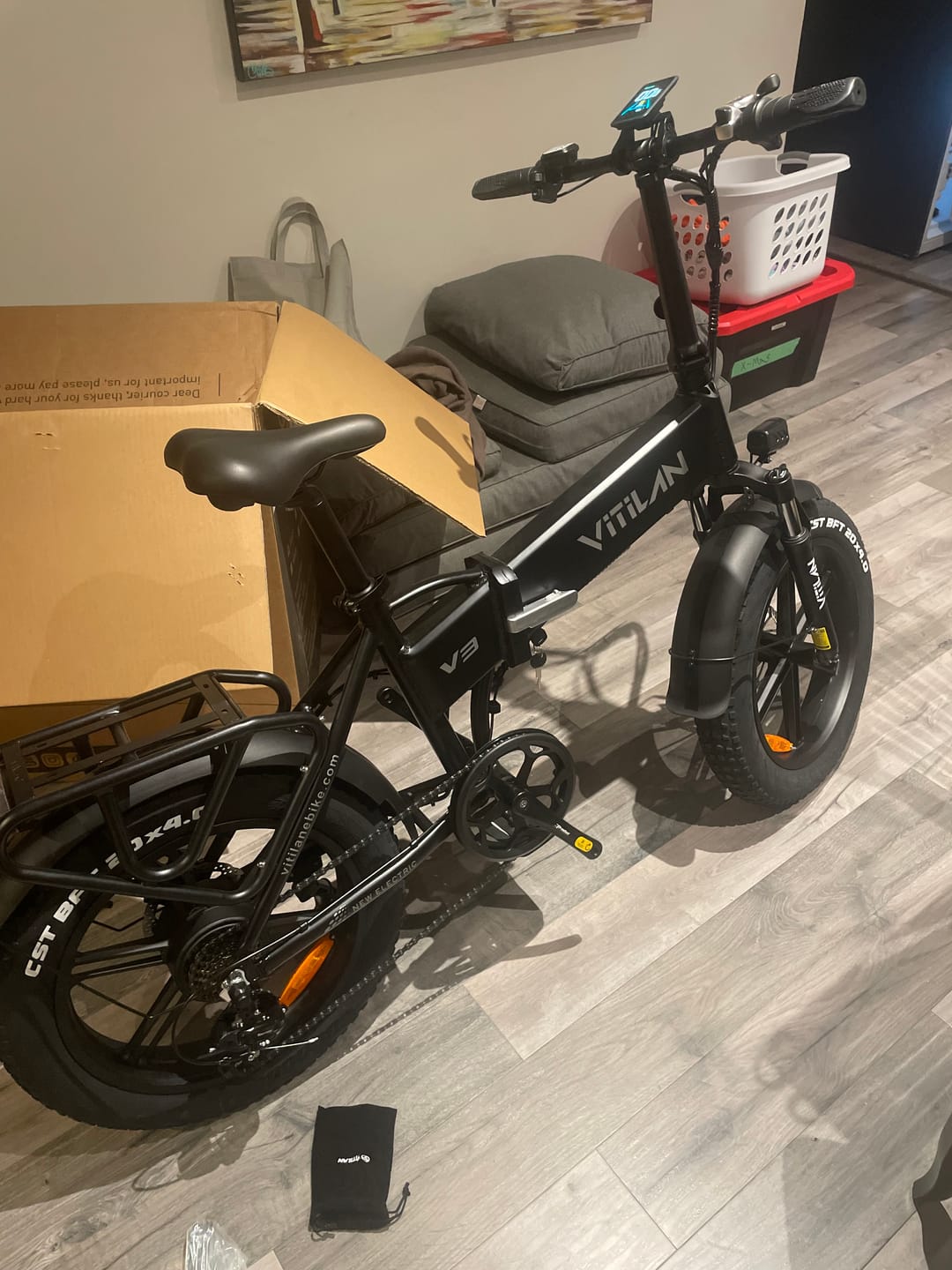 Customer photo review of V3 2.0 Folding Fat Tires Adult All Terrain Electric Bike