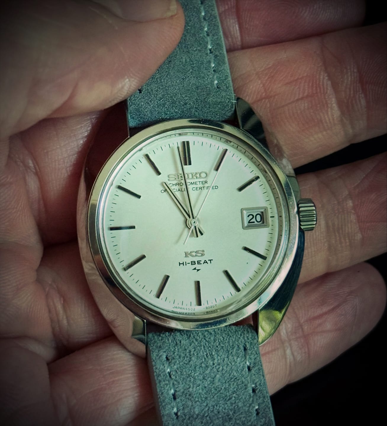 Customer photo review of Suede Watch Strap Premium Hand-made