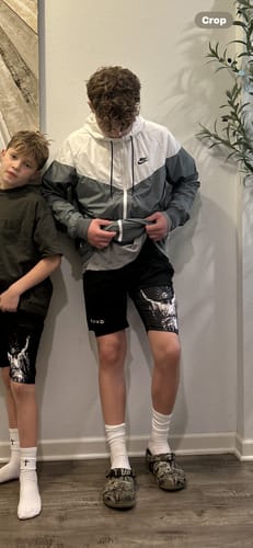 Customer photo review of Philippians 4:13 'Strength in Christ' Youth Performance Shorts