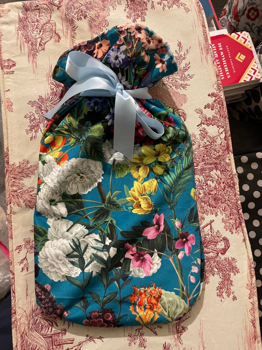 Customer photo review of Summer Floral Digital Velvet Fabric