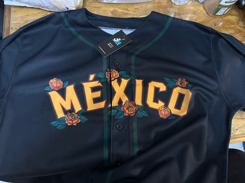 Customer photo review of Mexico Guadalupe Baseball Jersey