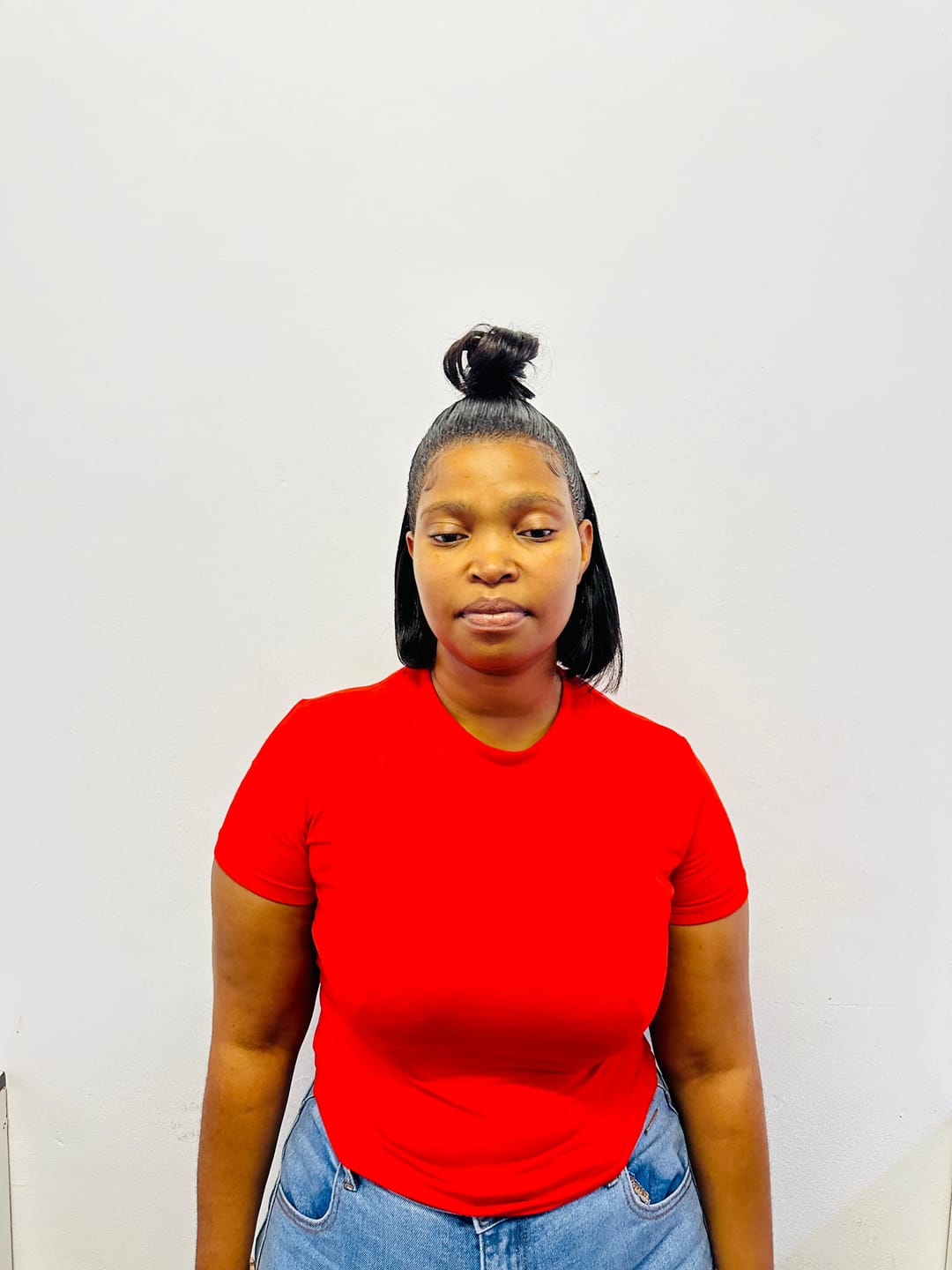 Customer photo review of Lace Full Frontal Raw Indian BoB Wigs