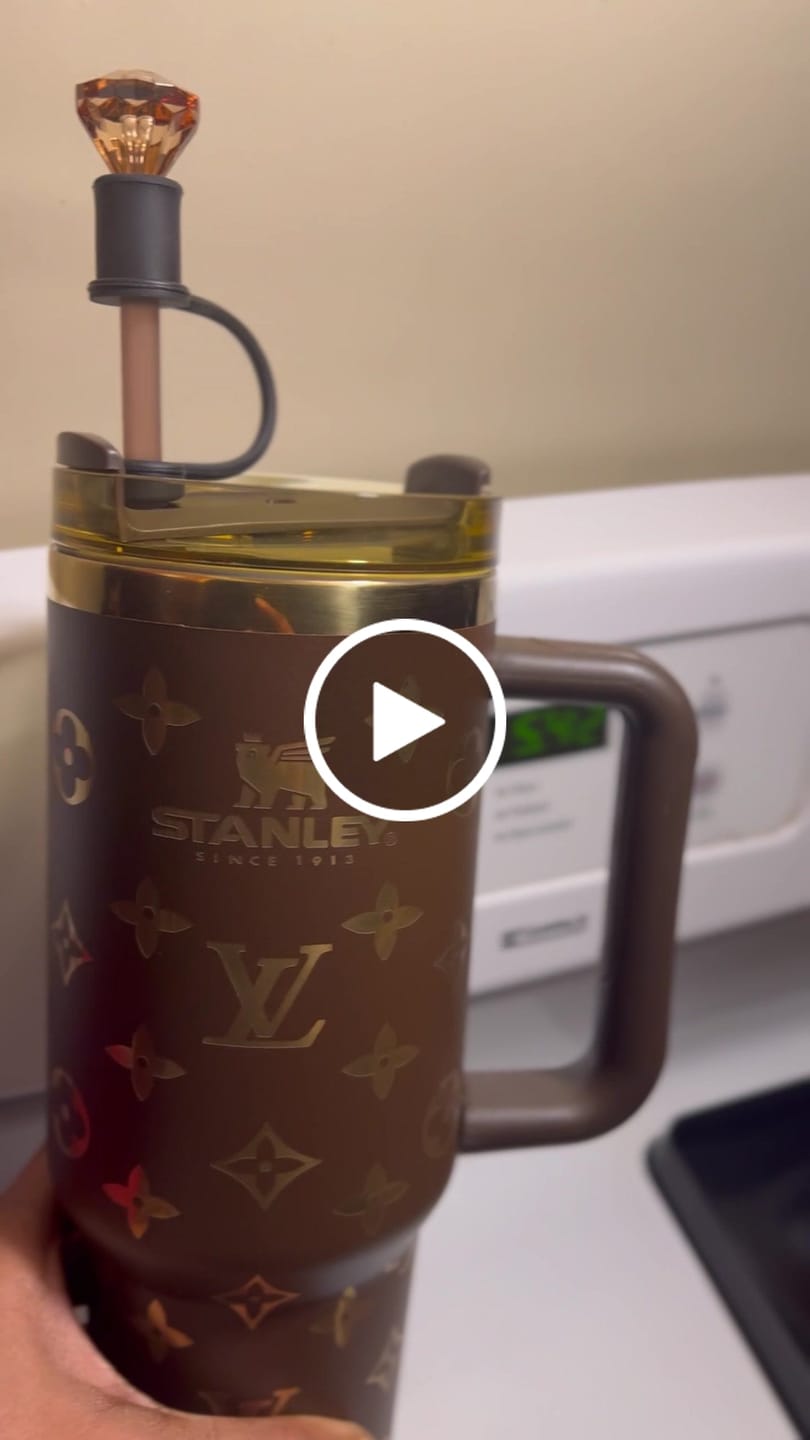 Customer video review of Luxe Tri-Color Crystal Gem Straw Toppers (3-Pack)
