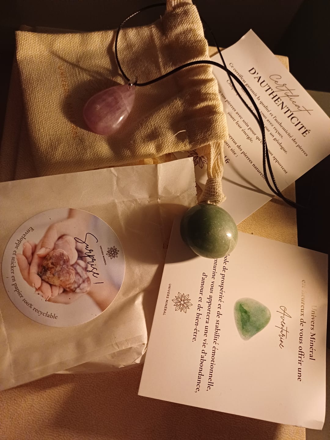 Customer photo review of Kunzite Pendentif