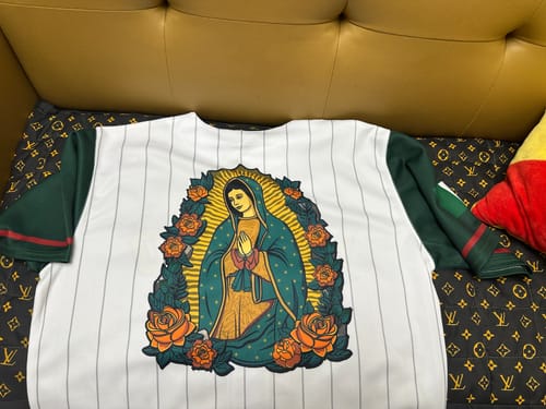 Customer photo review of Mexico Guadalupe Baseball Jersey