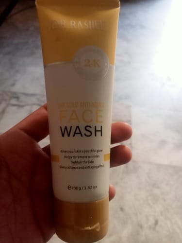 Customer photo review of DR RASHEL Product New 24K Gold Anti-Aging Face Wash 100g