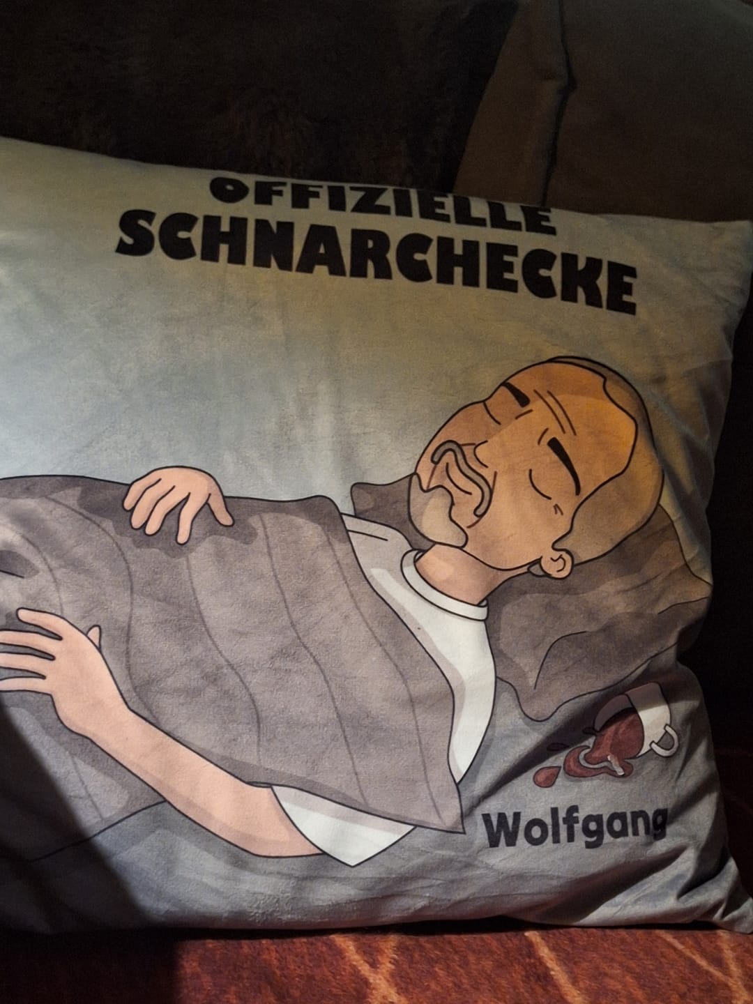 Customer photo review of Schnarchecke - Personalisiertes Kissen