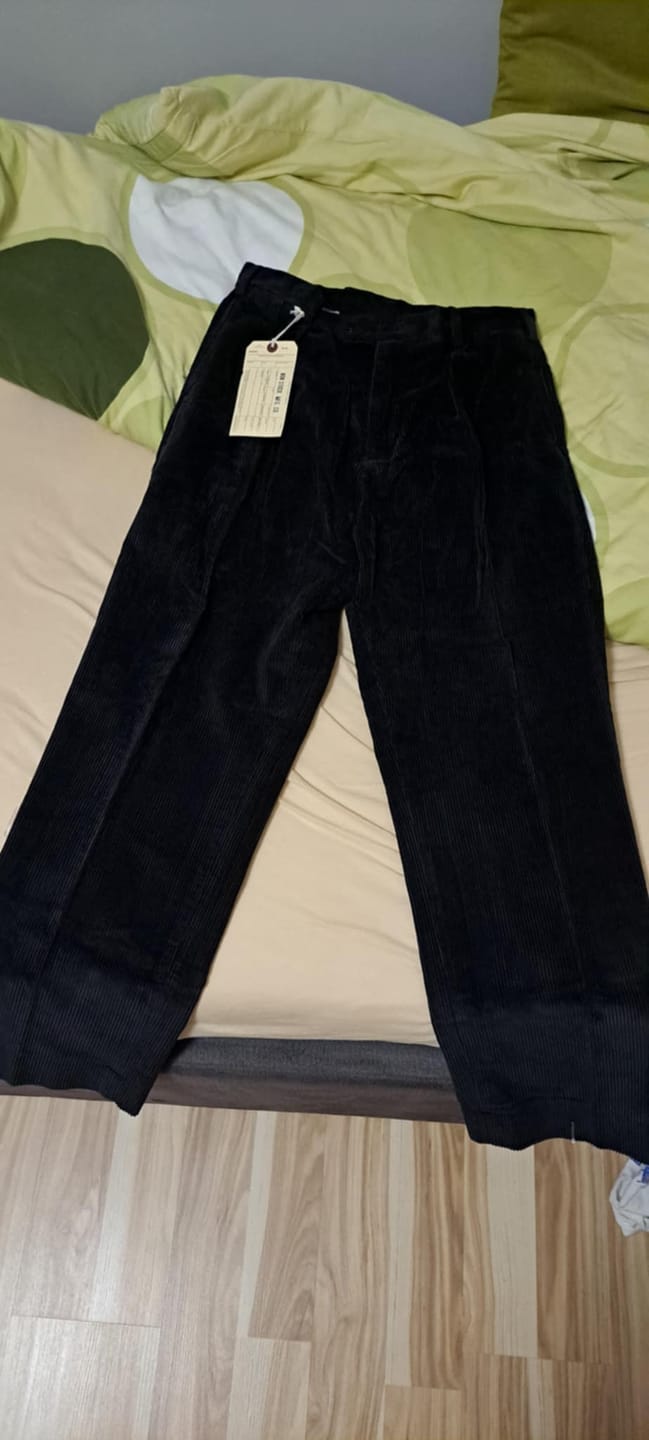 Customer photo review of 12.5 oz 8 Wale Corduroy Trousers - Black