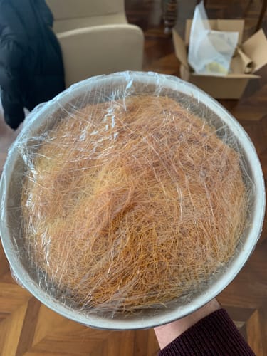 Customer photo review of Galaktoboureko Kataifi Royale – Handmade Custard Kataifi Cake (1200g)