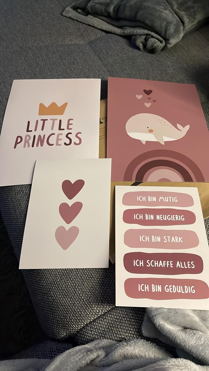 Customer photo review of Kinderzimmerposter | 3er Set A2 | Fuchs & Luftballon rosa