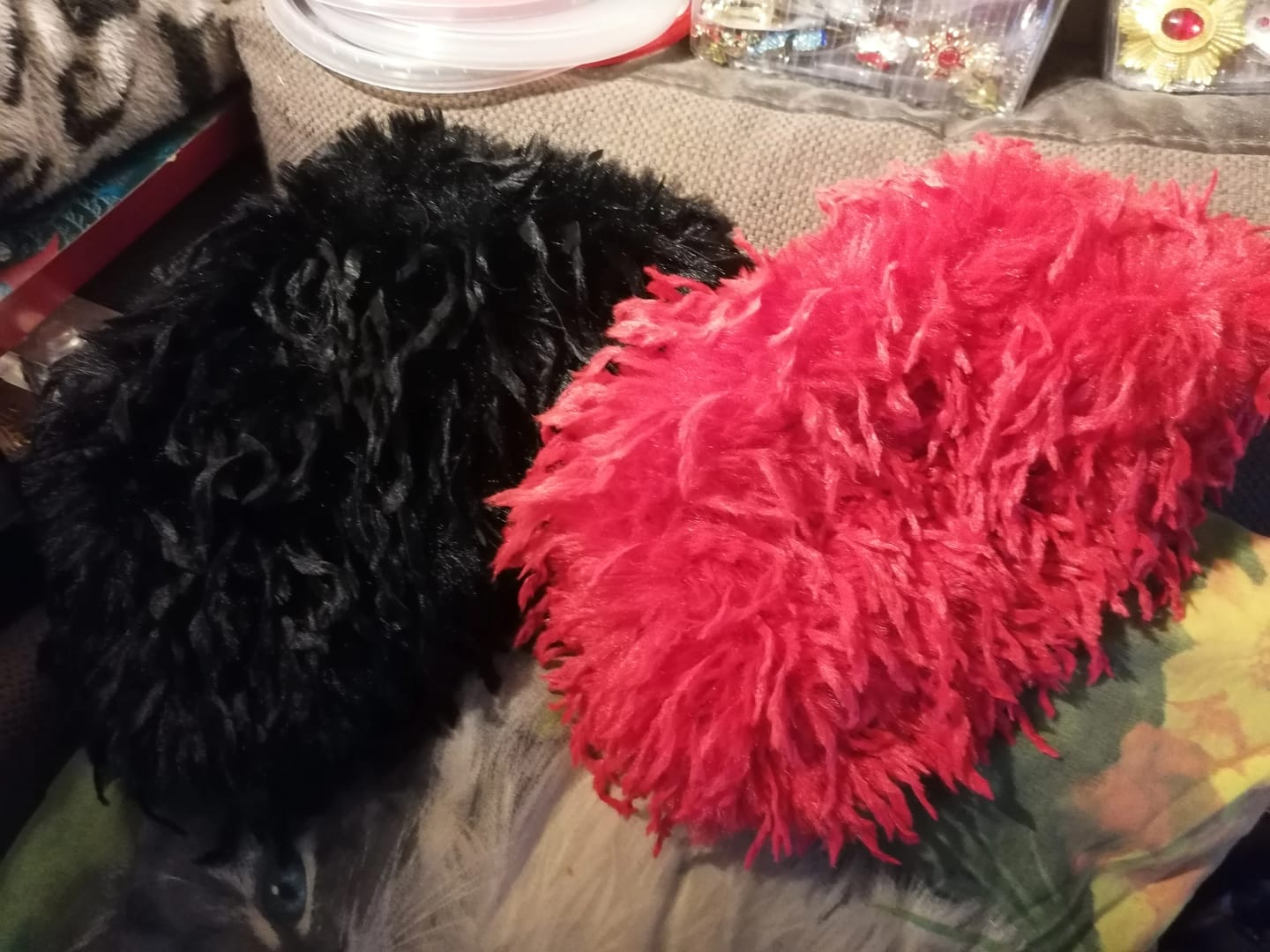 Customer photo review of Faux Feather Clutch Bag