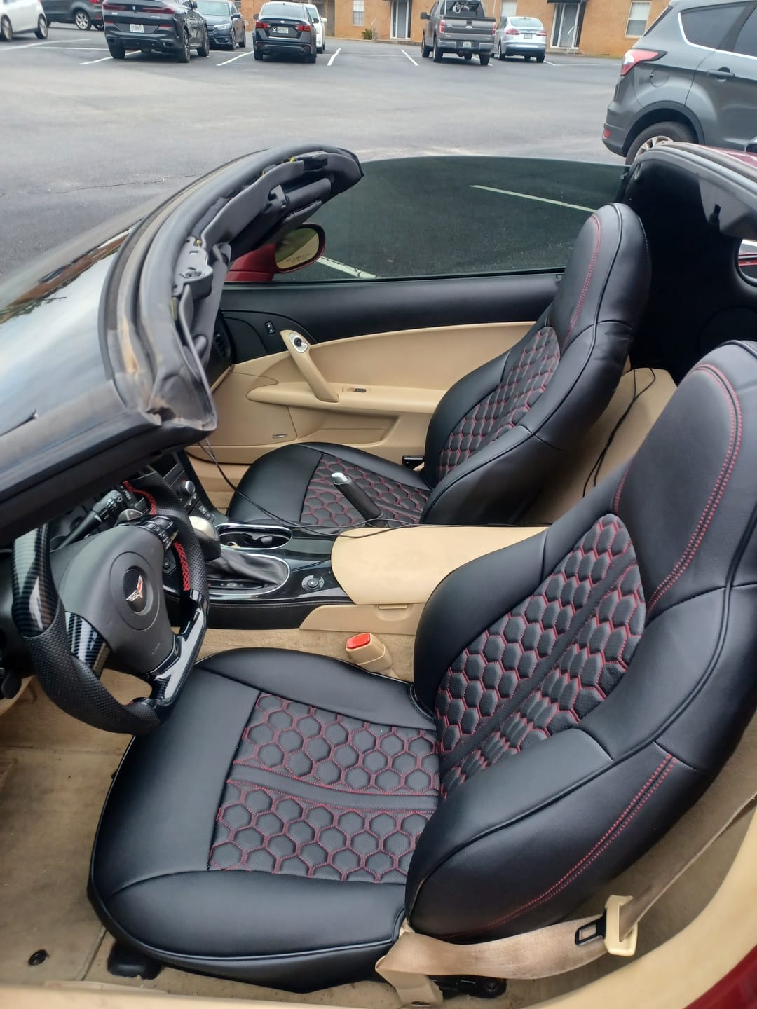Customer photo review of Corvette C6 Custom Leather Seat Covers