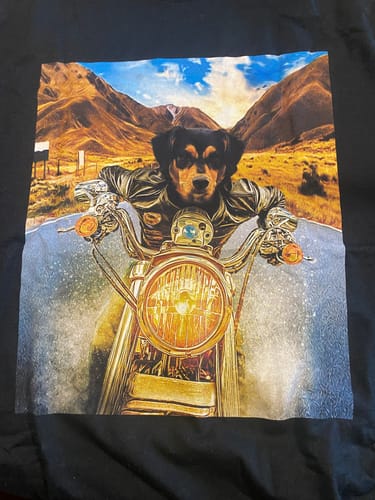 Customer photo review of 'Harley Wooferson' Personalized Pet T-Shirt