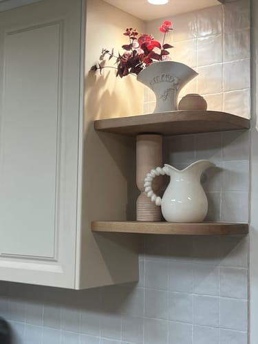 Customer photo review of Curved Floating Shelf
