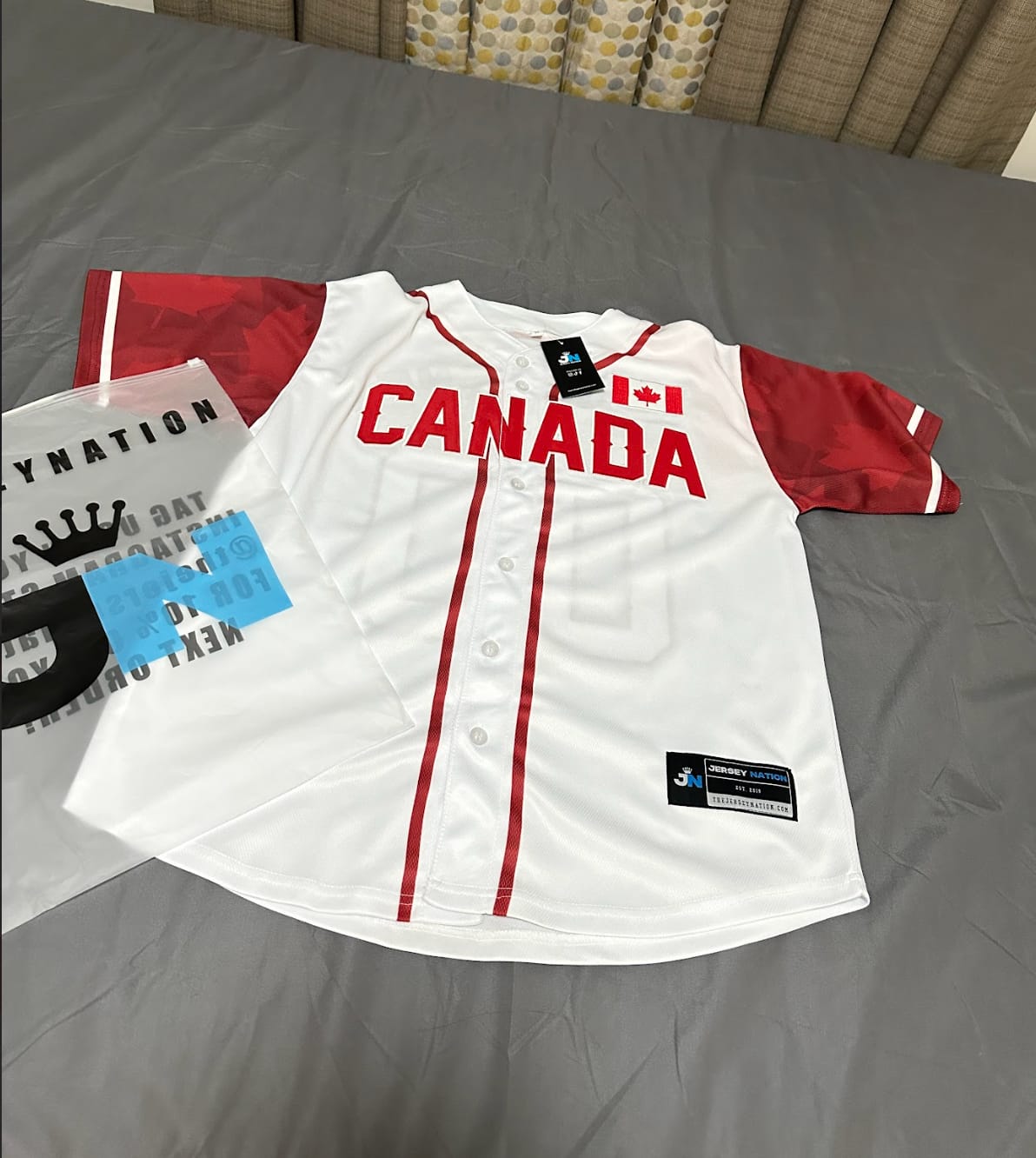 Customer photo review of Canada Custom Baseball Jersey