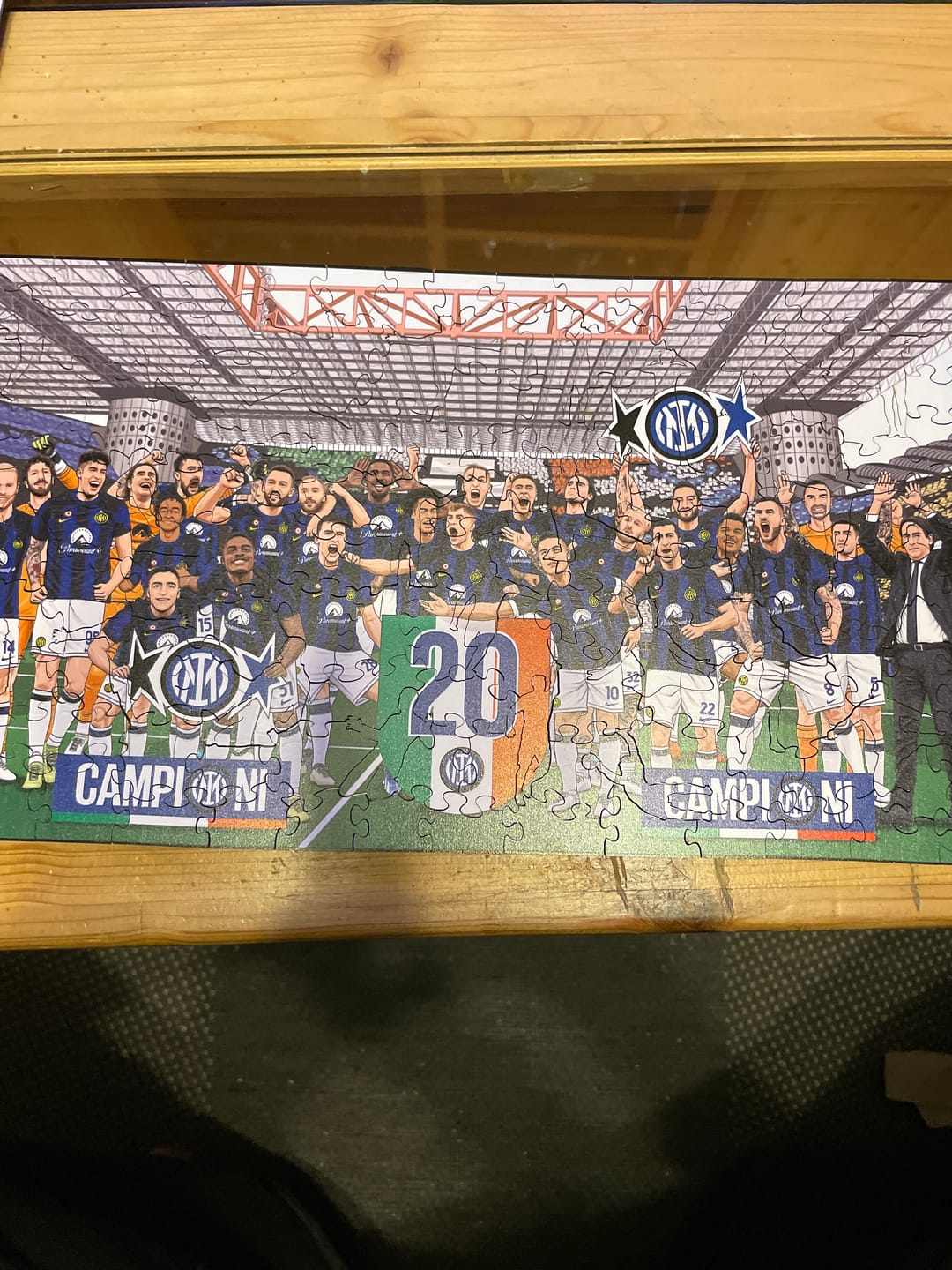 Customer photo review of FC Inter® 20th Scudetto - Wooden Puzzle