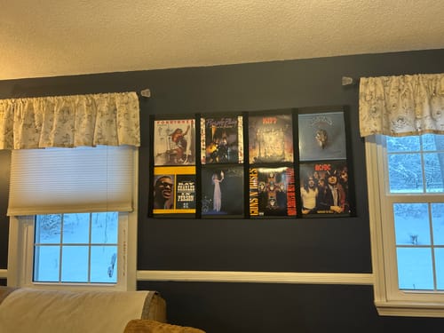Customer photo review of 12" Vinyl Record Display Frame - LP Wall Storage