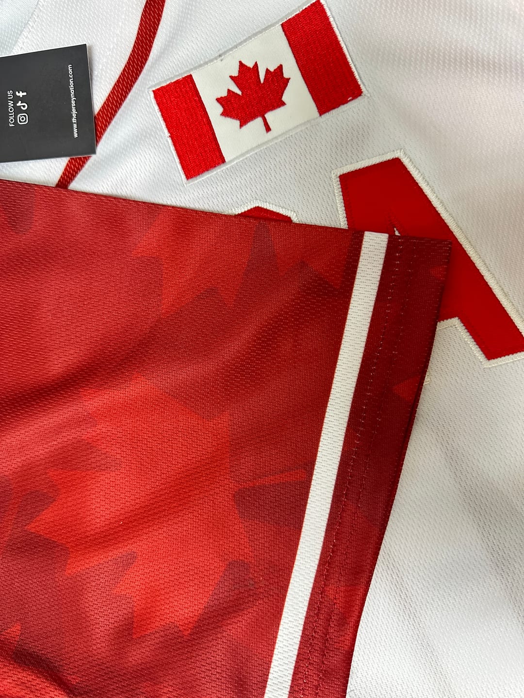 Customer photo review of Canada Custom Baseball Jersey