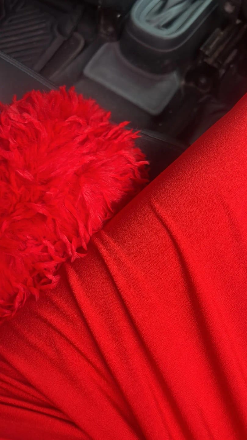 Customer photo review of Faux Feather Clutch Bag