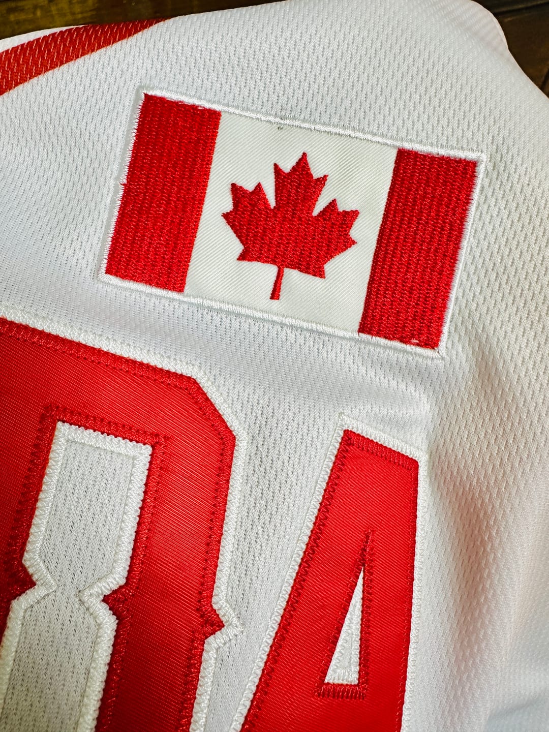 Customer photo review of Canada Custom Baseball Jersey