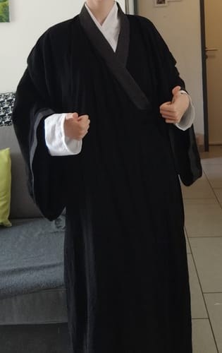 Customer photo review of Mo Shui 墨水 Ink Stone Han Wei Jin Daily Cotton Linen Unisex Zhiju Robe