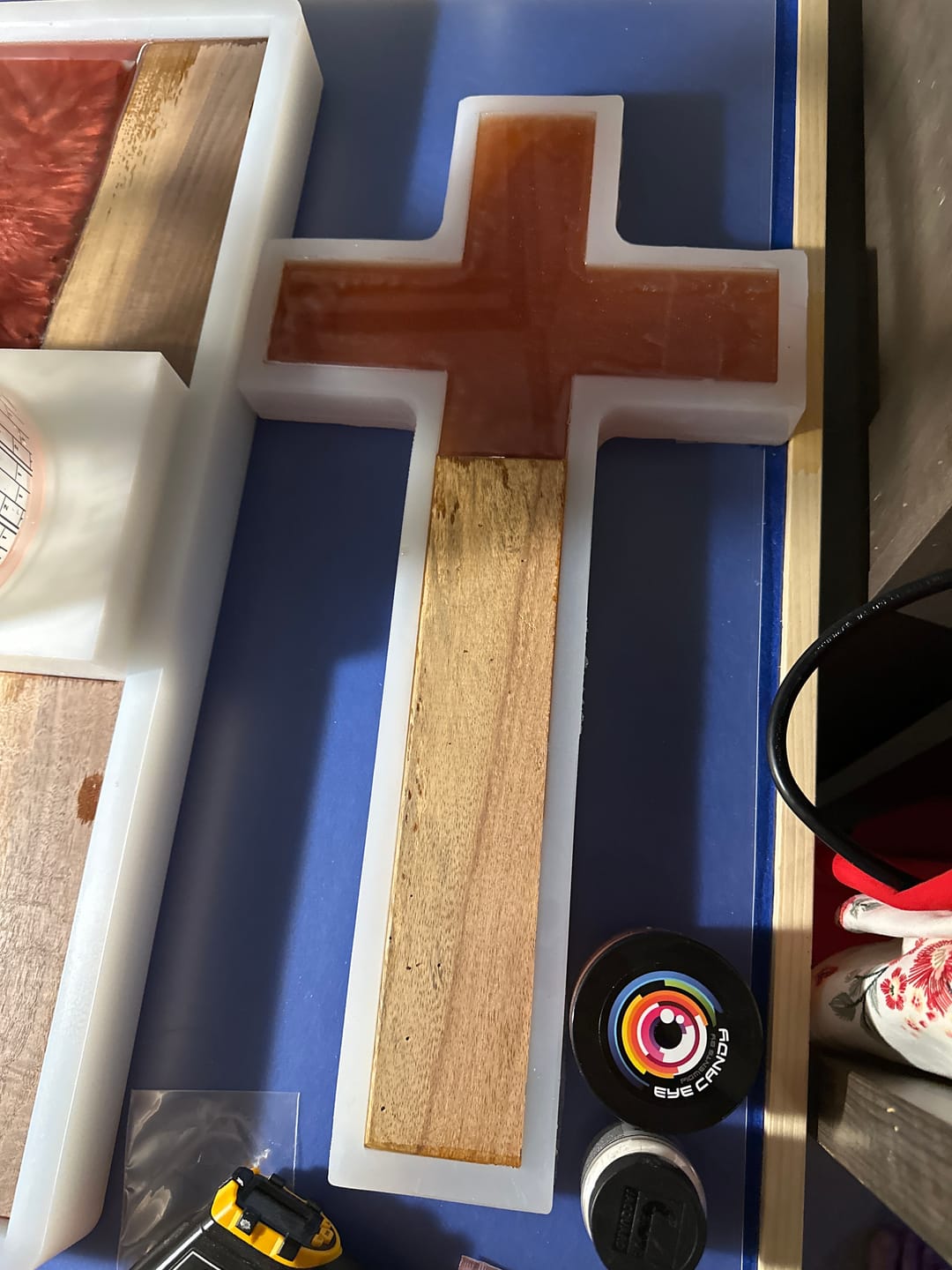 Customer photo review of 12x6" Small Cross Acrylic Router Template