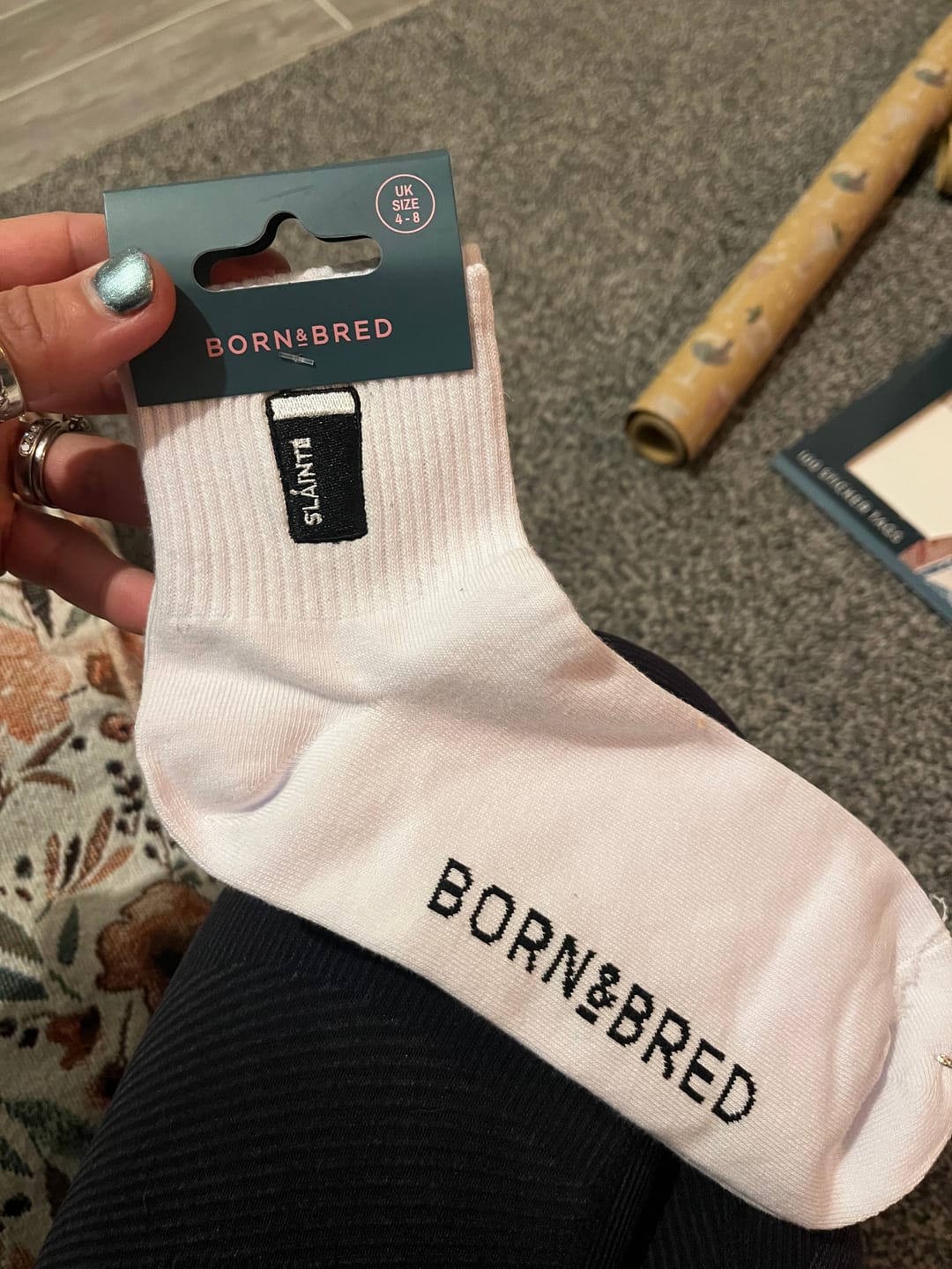Customer photo review of Slainte Pint Ankle Socks