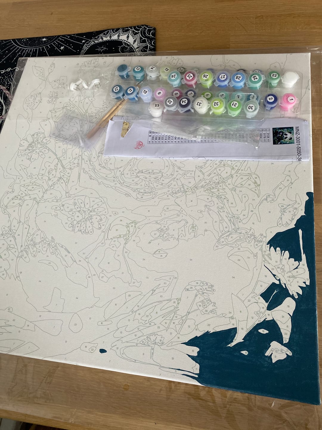Customer photo review of Malen nach Zahlen - Panda isst