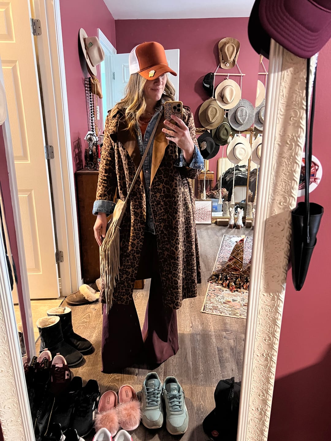 Customer photo review of Fringe Leather Shoulder Bag